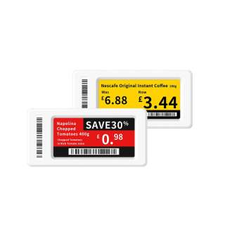 Serie Lite de etiquetas electrónicas para estantes en varios idiomas de 2,13 pulgadas