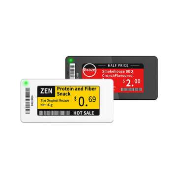 Etiquetas electrónicas para estantes en varios idiomas de 2,66 pulgadas Serie delgada