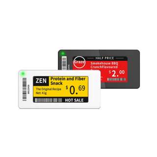 Etiquetas electrónicas para estantes en varios idiomas de 2,66 pulgadas Serie delgada