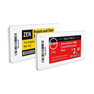 Etiquetas electrónicas para estantes en varios idiomas de 2,66 pulgadas Serie delgada