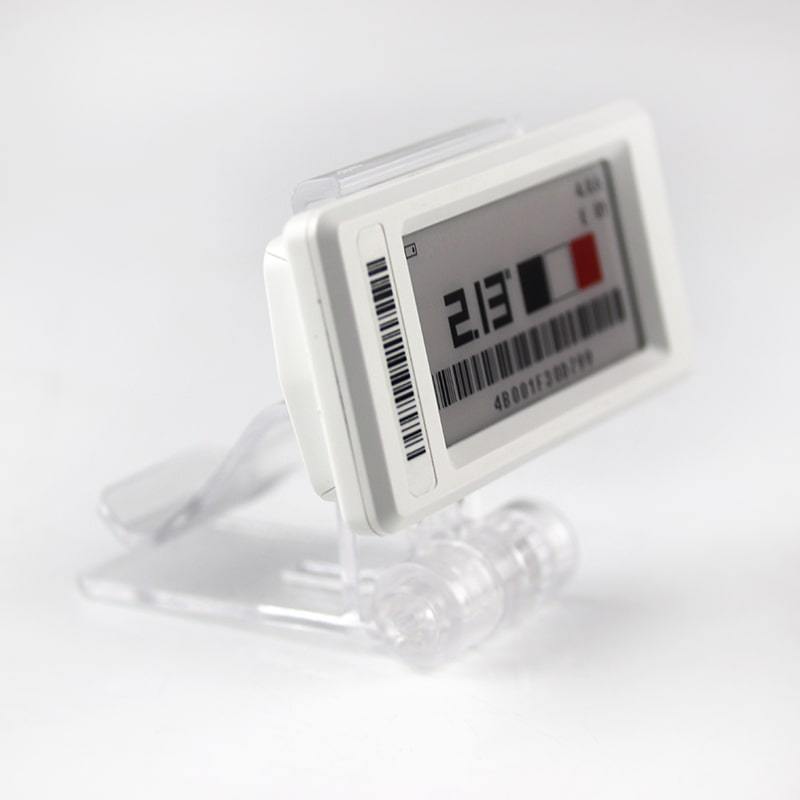 Clip vertical para etiquetas de estantes digitales para superficies planas