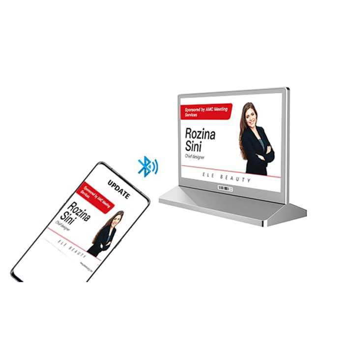 Señalización de reuniones de papel electrónico Bluetooth, APLICACIÓN compatible con teléfonos Android y IOS