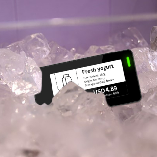 Etiqueta impermeable multilingüe del estante de Digitaces del congelador de 2,13 pulgadas