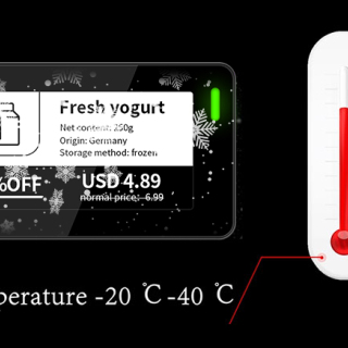 Etiqueta impermeable multilingüe del estante de Digitaces del congelador de 2,13 pulgadas