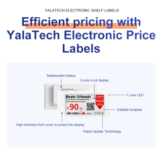 Etiqueta de estantería electrónica de 1,54 pulgadas