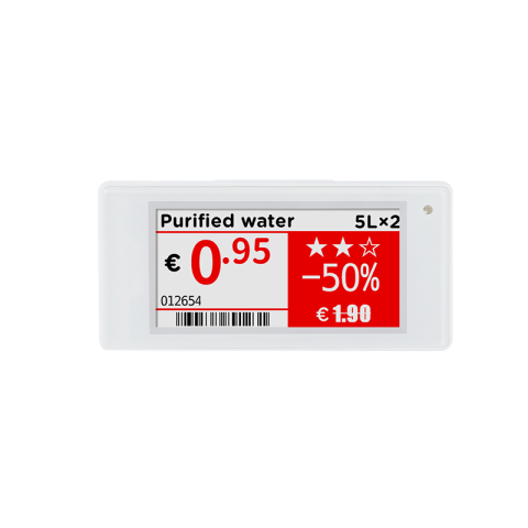 Etiqueta de precio digital multilingüe de 2,13 pulgadas Serie delgada