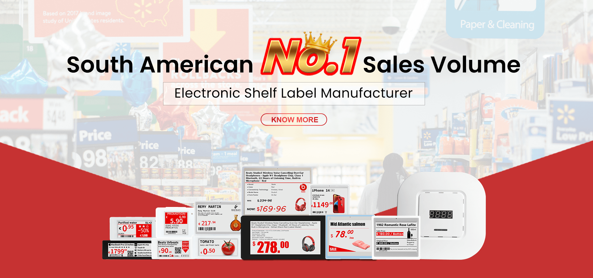 Etiqueta ESL para cadenas de tiendas